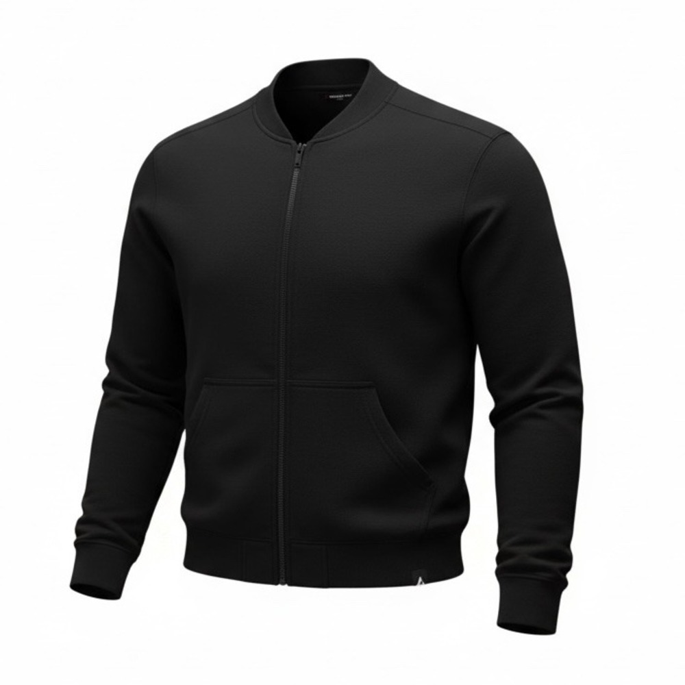 NEW American Giant Mens Fleece Full Zip Bomber Jacket Medium Made in‎ USA Coton